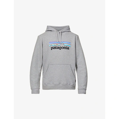 Shop Patagonia Logo-print Recycled Polyester And Cotton Blend Hoody In Gravel Heather