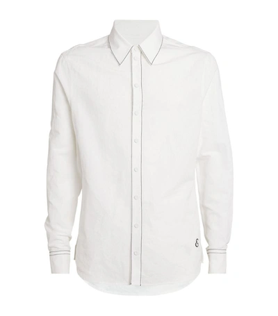 Shop Erdem Cotton-linen Serge Shirt In White