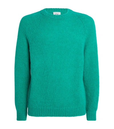 Shop Erdem Mohair-blend Noel Sweater In Turquoise
