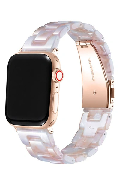 The Posh Tech Claire Blush Tortoise 20mm Apple Watch® Bracelet Watchband In Blush Tortoise