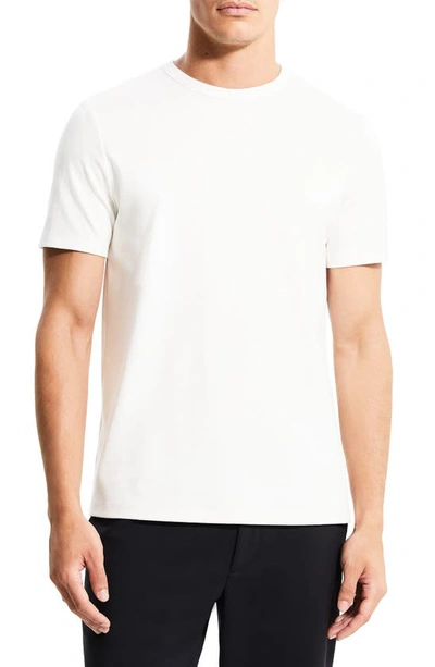 Theory Round-neck Short-sleeved T-shirt In Ivory