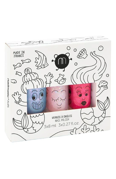 Shop Nailmatic Kids' Set Of 3 Water Based Nail Polishes In Asstorted
