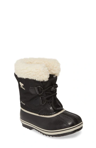 Shop Sorel Kids' Yoot Pac Waterproof Snow Boot In Black Multi
