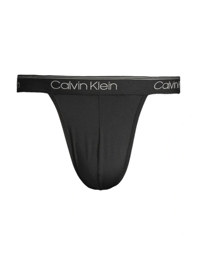 Shop Calvin Klein 3-pack Microfiber Thong In Black Multi