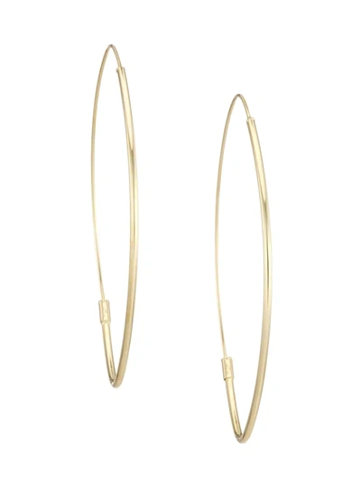 Shop Saks Fifth Avenue Women's 14k Yellow Gold Marquise-shaped Hoop Earrings
