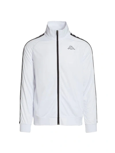 Kappa 222 Banda Anniston Track Jacket In White/black | ModeSens