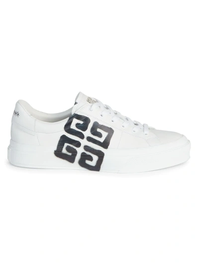 Shop Givenchy Men's City Court Lace-up Sneaker In White Black