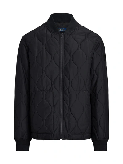 Shop Ralph Lauren Quilted Bomber Jacket In Polo Black