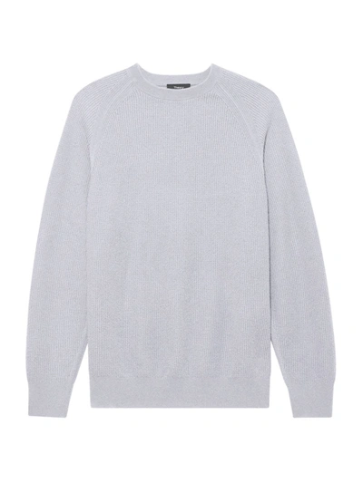 Shop Theory Toby Cashmere Crewneck Sweater In Sleet
