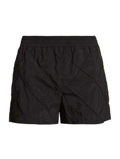 Shop Bottega Veneta Men's Nylon Boxer Swim Shorts In Black