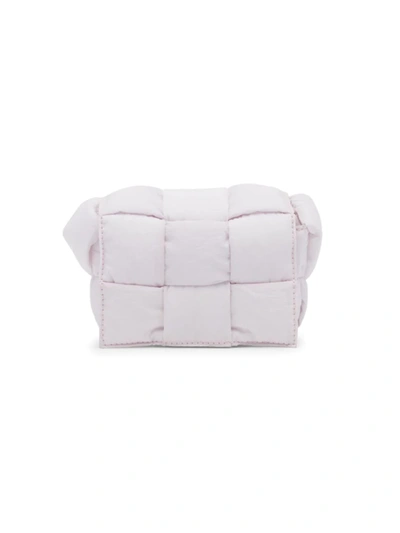Shop Bottega Veneta Borsa Intrecciato Mini Pillow Bag In 5904 Bliss Washed Silver