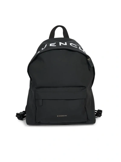 Shop Givenchy Men's Essential U Nylon Logo Backpack In Black