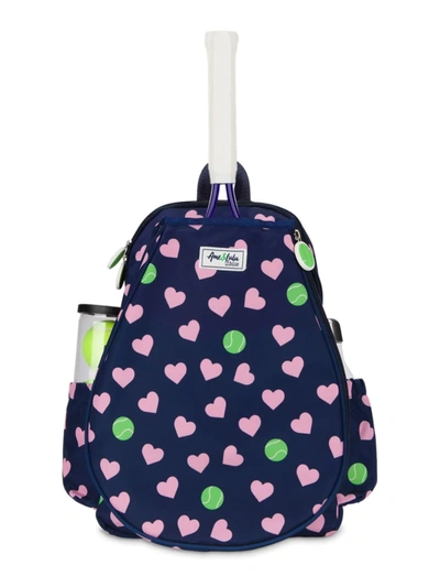 Shop Ame & Lulu Girl's Little Love Tennis Backpack In Hearts