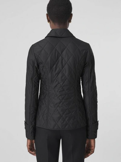 Shop Burberry Quilted Thermoregulated Jacket In Black