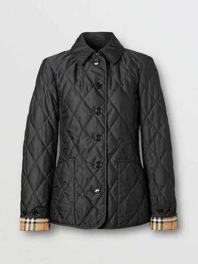 Burberry Quilted Thermoregulated Jacket In Black