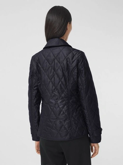 Shop Burberry Quilted Thermoregulated Jacket In Midnight