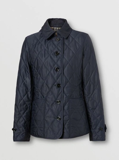 Shop Burberry Quilted Thermoregulated Jacket In Midnight