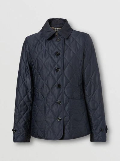 Burberry Quilted Thermoregulated Jacket In Blue