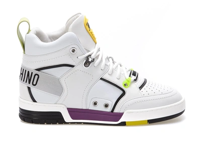 Shop Moschino Sneakers In White