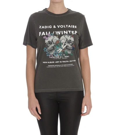 Shop Zadig & Voltaire T-shirt In Grey