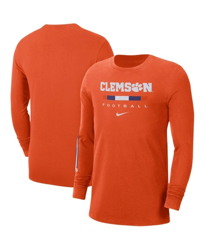 Shop Nike Men's Orange Clemson Tigers Word Long Sleeve T-shirt