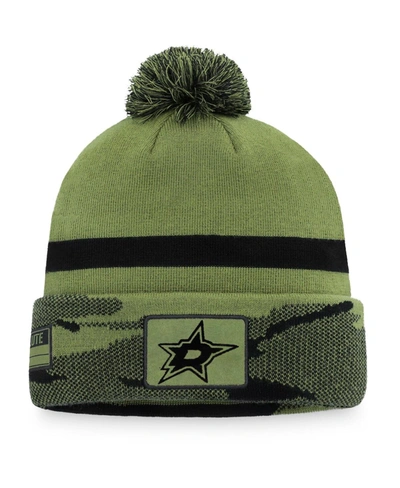 Shop Fanatics Men's Camo Dallas Stars Military-inspired Appreciation Cuffed Knit Hat With Pom