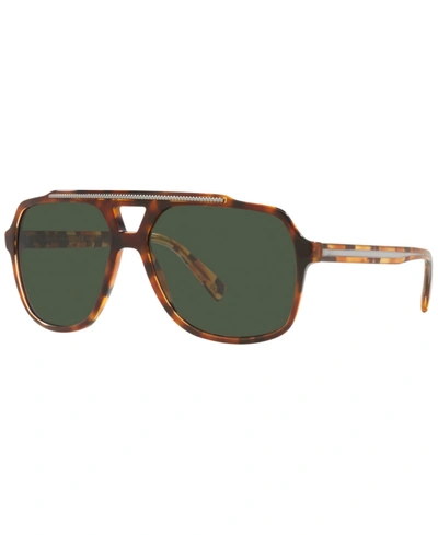 Shop Dolce & Gabbana Men's Polarized Sunglasses, Dg4388 60 In Brown Havana