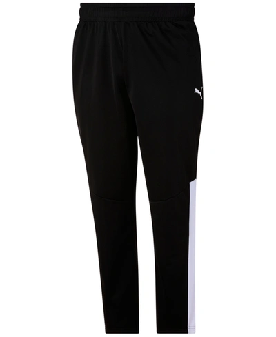 Shop Puma Men's Contrast Panel Tricot Sweatpants In Black/white