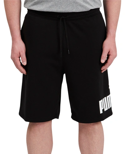 Shop Puma Men's Elastic Drawstring 10" Shorts In Black