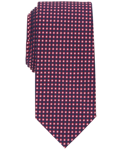 Shop Club Room Men's Lopez Neat Tie, Created For Macy's In Burgundy