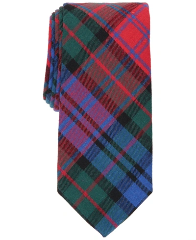 Shop Club Room Men's Taylor Plaid Tie, Created For Macy's In Red