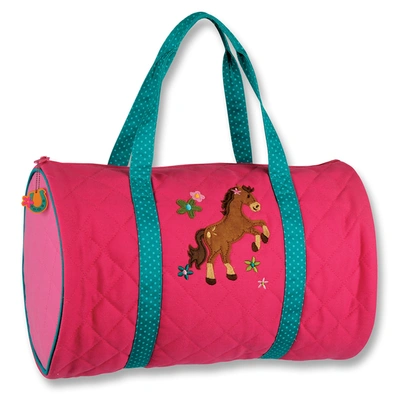 Shop Stephen Joseph Quilted Duffle In Magenta