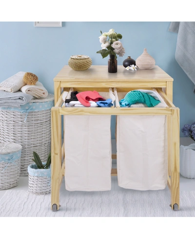 Shop Yu Shan Eco Home Laundry Prep Hamper In Nude Natu