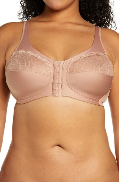 Shop Glamorise Magiclift® Front Close Full Figure Bra In Cappuccino