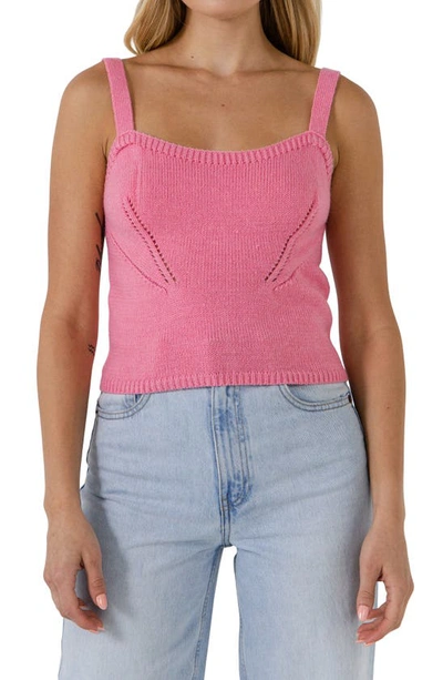 Shop English Factory Sweater Tank In Pink