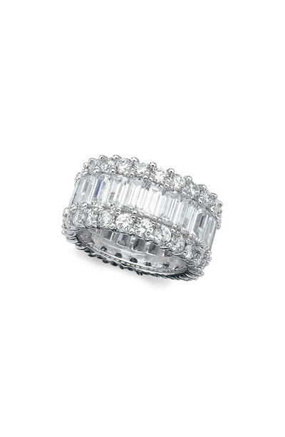 Shop Crislu Cubic Zirconia Baguette Eternity Ring In Platinum