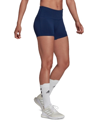Shop Adidas Originals Women's Compression Shorts In Navy