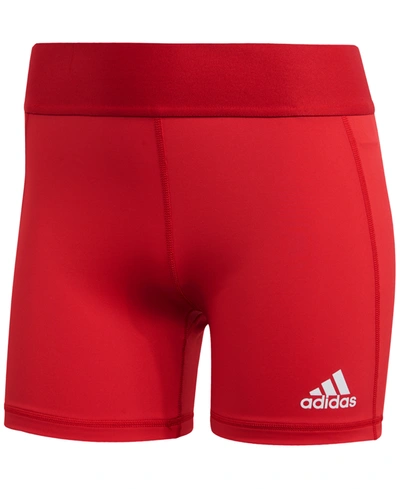 Shop Adidas Originals Women's Techfit Volleyball Tights In Medium Red