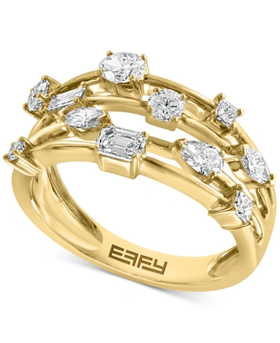 Shop Effy Collection Effy Diamond Multi-shape Scatter Ring (3/4 Ct. T.w.) In 14k Gold In Yellow Gold