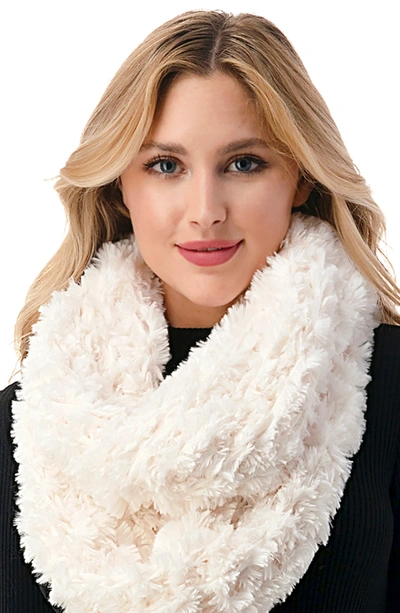 Marcus Adler Faux Fur Infinity Scarf In Ivory