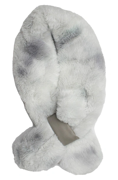 Marcus Adler Ombre Faux Fur Collar Scarf In Grey