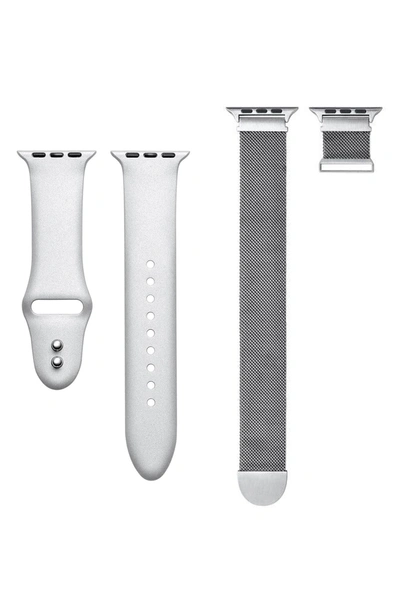 Shop Posh Tech The  Assorted 2-pack Apple Watch® Watchbands In Silver