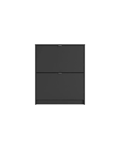 Shop Tvilum Bright 2-drawer Shoe Cabinet In Black Matte
