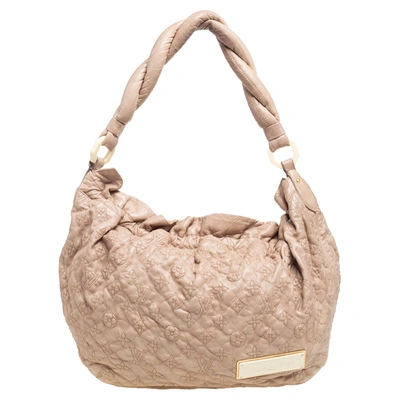 Pre-owned Louis Vuitton Olympe Leather Handbag In Beige