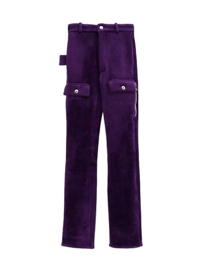 Shop Bottega Veneta Corduroy Pants In Purple