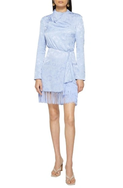 Shop Jonathan Simkhai Vivian Jacquard Mini Dress In Blue