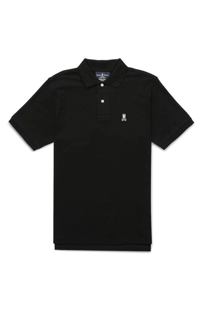 Shop Psycho Bunny The Classic Slim Fit Piqué Polo In Black
