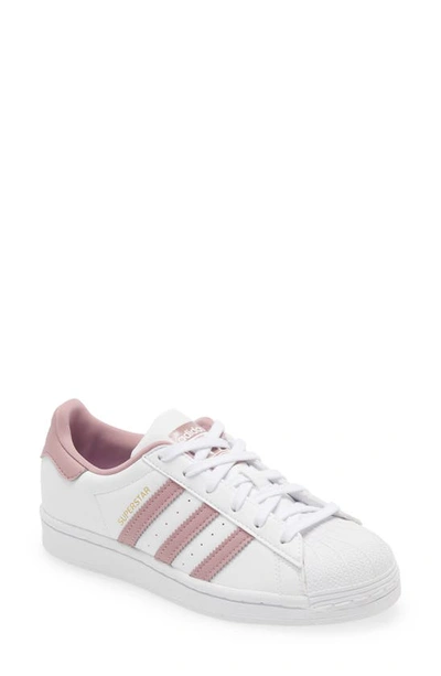 Shop Adidas Originals Superstar Sneaker In White/ Magic Mauve/ White