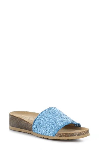 Shop Bos. & Co. Lacie Wedge Sandal In Blue Curacao