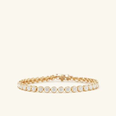 Shop Mejuri Micro-pave Diamond Riviere Bracelet In Yellow